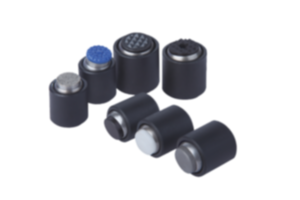 Dispositivos de apoio com esfera autoalinhante com O-Ring e elementos de encaixe substituíveis Dispositivos de apoio com esfera autoalinhante com O-Ring e elementos de encaixe substituíveis