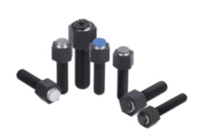 Dispositivos de apoio com esfera autoalinhante reguláveis com O-Ring e elementos de encaixe substituíveis Dispositivos de apoio com esfera autoalinhante reguláveis com O-Ring e elementos de encaixe substituíveis