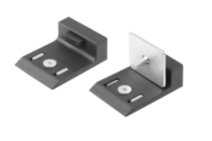 Door stops plastic for aluminium profile with buffer or with magnetic catch Door stops plastic for aluminium profile with buffer or with magnetic catch