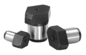 Pinos de posicionamento chanfrados, sem polimento Pinos de posicionamento chanfrados, sem polimento