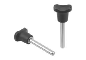 Pinos de trava rápida de aço inoxidável com manípulo plástico e bloqueio axial magnético - inch Pinos de trava rápida de aço inoxidável com manípulo plástico e bloqueio axial magnético - inch