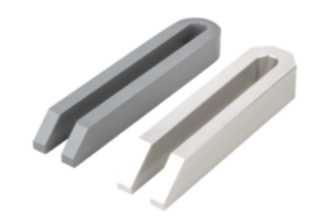 Grampos tipo garfo DIN 6315, aço e alumínio Grampos tipo garfo DIN 6315, aço e alumínio