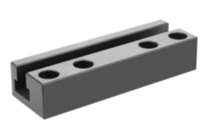 Barra com ranhura T para pinos de fixação flexíveis Barra com ranhura T para pinos de fixação flexíveis