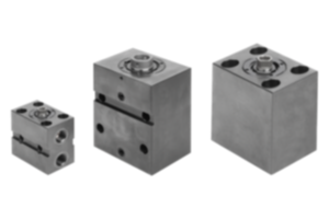 Cilindros de bloque hidráulicos con rascador de metal y retroceso por muelle, efecto simple o doble Cilindros de bloque hidráulicos con rascador de metal y retroceso por muelle, efecto simple o doble