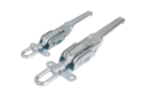 Cierres acodados de acero con brida de sujeción hasta 30500N, ajustables, perforaciones atornilladas laterales, versión pesada Cierres acodados de acero con brida de sujeción hasta 30500N, ajustables, perforaciones atornilladas laterales, versión pesada