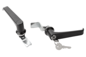 Fechos lingueta com manípulo em L feita de zinco, diâmetro da carcaça de 32 mm Fechos lingueta com manípulo em L feita de zinco, diâmetro da carcaça de 32 mm