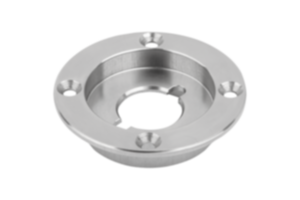 Placas de fixação em aço inoxidável para travas rotativas de modelo on/off com manípulo embutido Placas de fixação em aço inoxidável para travas rotativas de modelo on/off com manípulo embutido