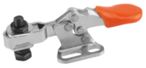 Dispositivos de sujeción mini horizontales con pie horizontal a la izquierda y husillo de presión ajustable Dispositivos de sujeción mini horizontales con pie horizontal a la izquierda y husillo de presión ajustable