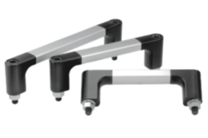 Empuñaduras de tubo de aluminio con punta de empuñadura con revestimiento de polvo negro Empuñaduras de tubo de aluminio con punta de empuñadura con revestimiento de polvo negro