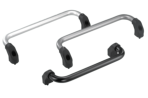 Empuñaduras de tubo de aluminio acodadas con punta de empuñadura de plástico Empuñaduras de tubo de aluminio acodadas con punta de empuñadura de plástico