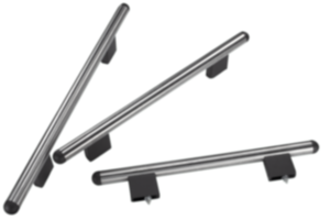 Empuñaduras de tubo de acero inoxidable con soporte de tubo de aluminio Empuñaduras de tubo de acero inoxidable con soporte de tubo de aluminio