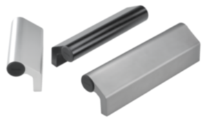 Empuñaduras de perfil de aluminio con tapa de extremo Empuñaduras de perfil de aluminio con tapa de extremo
