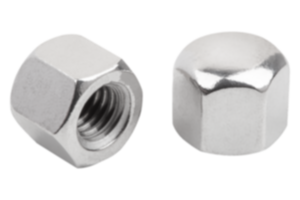 Tuercas de sombrerete hexagonales, versión alta DIN 917 de acero o acero inoxidable Tuercas de sombrerete hexagonales, versión alta DIN 917 de acero o acero inoxidable
