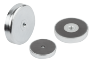 Ímãs com rosca fêmea (fixadores magnéticos planos) de ferrita dura Ímãs com rosca fêmea (fixadores magnéticos planos) de ferrita dura