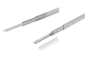 Carriles telescópicos de acero para montaje lateral, sobre extensión, capacidad de carga hasta 68 kg Carriles telescópicos de acero para montaje lateral, sobre extensión, capacidad de carga hasta 68 kg
