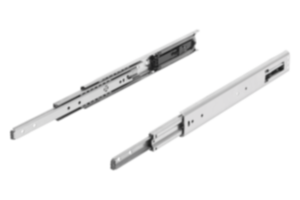 Carriles telescópicos de acero inoxidable para montaje lateral, con extensión completa, capacidad de carga hasta 90 kg Carriles telescópicos de acero inoxidable para montaje lateral, con extensión completa, capacidad de carga hasta 90 kg