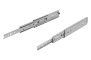 Carriles telescópicos de acero para montaje lateral, extensión completa, capacidad de carga hasta 160 kg Carriles telescópicos de acero para montaje lateral, extensión completa, capacidad de carga hasta 160 kg