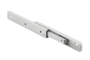 Carriles telescópicos de acero disposición doble, extensión completa, capacidad de carga hasta 133 kg Carriles telescópicos de acero disposición doble, extensión completa, capacidad de carga hasta 133 kg