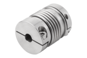 Acoplamientos con fuelle metálico en miniatura con cubo de sujeción, acero inoxidable Acoplamientos con fuelle metálico en miniatura con cubo de sujeción, acero inoxidable