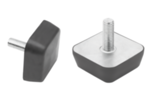 Aço com amortecedor de borracha, tipo KV quadrado com rosca macho Aço com amortecedor de borracha, tipo KV quadrado com rosca macho