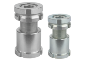 Elementos de ajuste de altura de acero o acero inoxidable con arandela de ajuste esférica Elementos de ajuste de altura de acero o acero inoxidable con arandela de ajuste esférica