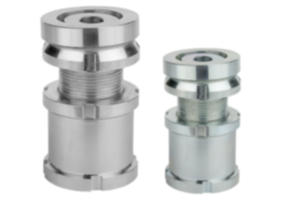 Elementos de ajuste de altura de acero o acero inoxidable con arandela de ajuste esférica y contratuerca Elementos de ajuste de altura de acero o acero inoxidable con arandela de ajuste esférica y contratuerca