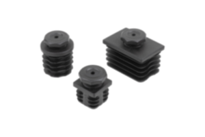 Tapones de ajuste de plástico sin inserto para tubos cuadrados y redondos Tapones de ajuste de plástico sin inserto para tubos cuadrados y redondos