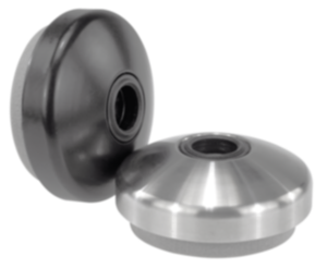 Swivel feet plates with vibration absorption  Swivel feet plates with vibration absorption