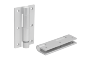 Spring hinges aluminium profile with damping Spring hinges aluminium profile with damping