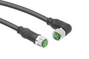 Conector de encaixe M8x1 bucha com trava de aparafusamento sem blindagem Conector de encaixe M8x1 bucha com trava de aparafusamento sem blindagem