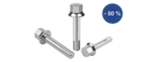 Tornillos hexagonales con collar para arandela de junta y apoyo Hygienic USIT® de Freudenberg Process Seals Tornillos hexagonales con collar para arandela de junta y apoyo Hygienic USIT® de Freudenberg Process Seals