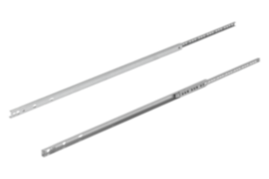 Extensiones parciales de carriles telescópicos de acero para montaje en ranura, capacidad de carga hasta 10 kg Extensiones parciales de carriles telescópicos de acero para montaje en ranura, capacidad de carga hasta 10 kg