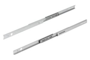 Sobre extensiones de carriles telescópicos de acero para montaje en ranura, capacidad de carga hasta 20 kg Sobre extensiones de carriles telescópicos de acero para montaje en ranura, capacidad de carga hasta 20 kg