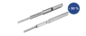 Extensiones completas de carriles telescópicos de acero para montaje lateral, capacidad de carga hasta 136 kg Extensiones completas de carriles telescópicos de acero para montaje lateral, capacidad de carga hasta 136 kg