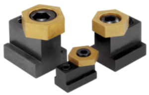 Tornillos excéntricos de sujeción con tuerca hexagonal y tuerca cilíndrica en T