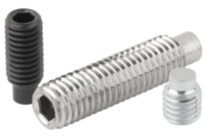 Tornillos prisioneros con hexágono interior y pivote DIN EN ISO 4028