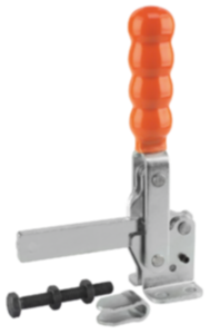 Dispositivos de sujeción rápida verticales con pie horizontal y brazo de soporte completo