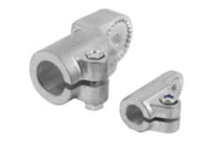 Conectores para tubo, pieza de articulación aluminio, con dentado exterior