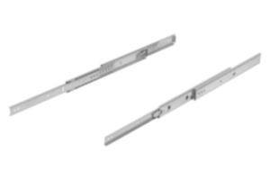 Carriles telescópicos de acero inoxidable para montaje lateral, sobre extensión, capacidad de carga hasta 70 kg
