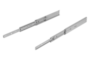 Carriles telescópicos de acero inoxidable para montaje lateral, sobre extensión, capacidad de carga hasta 90 kg
