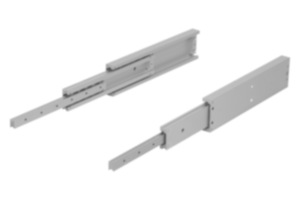 Carriles telescópicos de aluminio para montaje lateral, extensión completa, capacidad de carga hasta 300 kg