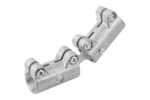 Conectores para tubos rectos de aluminio con articulación esférica doble