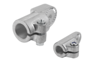 Conectores para tubo, pieza de articulación aluminio, con dentado interior