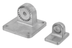 Conectores para tubo, pie articulado aluminio, con dentado interior