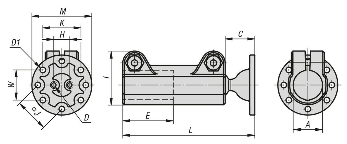 Conectores para tubos rectos de aluminio con articulación esférica