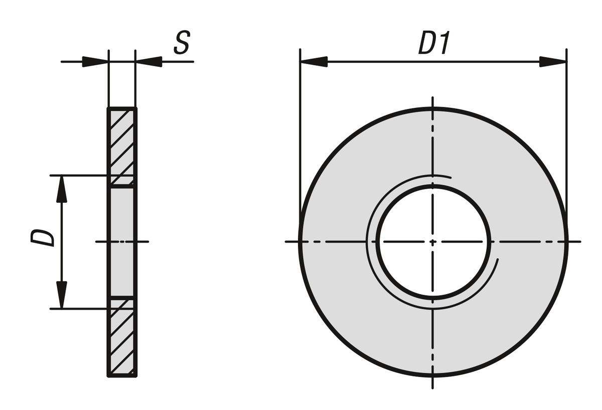 Tornillo hexagonal con espiga fina en Hygienic DESIGN