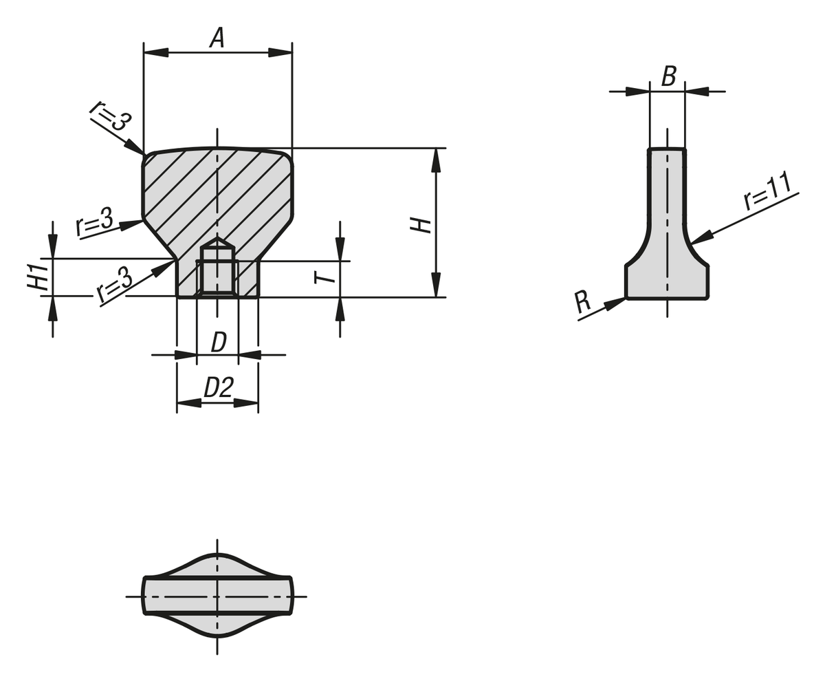 Tuercas de mariposa para arandela de junta y apoyo Hygienic USIT® de Freudenberg Process Seals